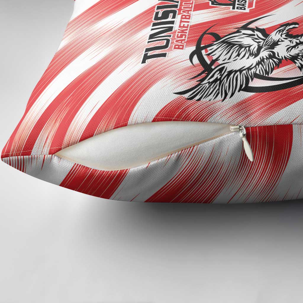 Tunisia Basketball Pillow Cover Go Eagles of Carthage