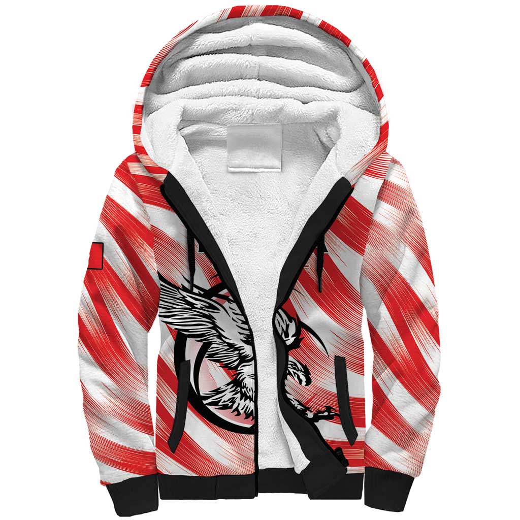 Afro Basketball Tunisia Custom Sherpa Hoodie Go Eagles of Carthage - African Pride