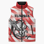 Custom Tunisia Basketball Sleeveless Puffer Jacket Go Eagles of Carthage