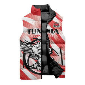 Custom Tunisia Basketball Sleeveless Puffer Jacket Go Eagles of Carthage