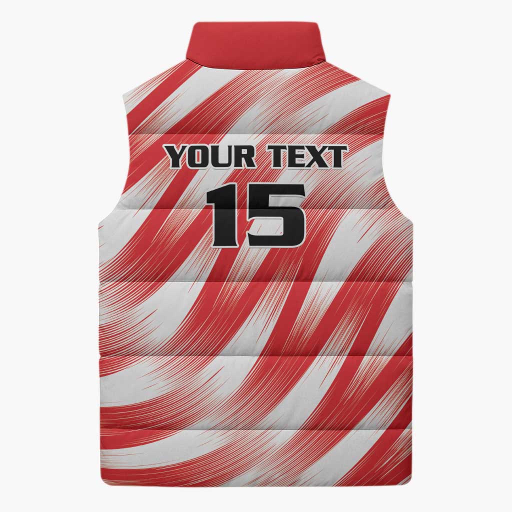 Custom Tunisia Basketball Sleeveless Puffer Jacket Go Eagles of Carthage