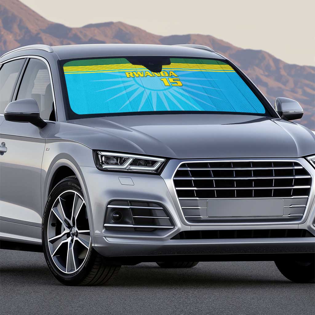 Custom Rwanda Basketball Auto Sun Shade Go Champions
