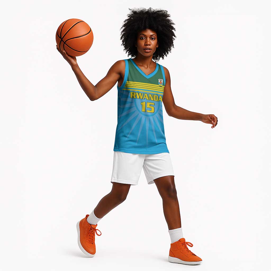 Afro Basketball Rwanda Custom Basketball Jersey Go Champions LT15