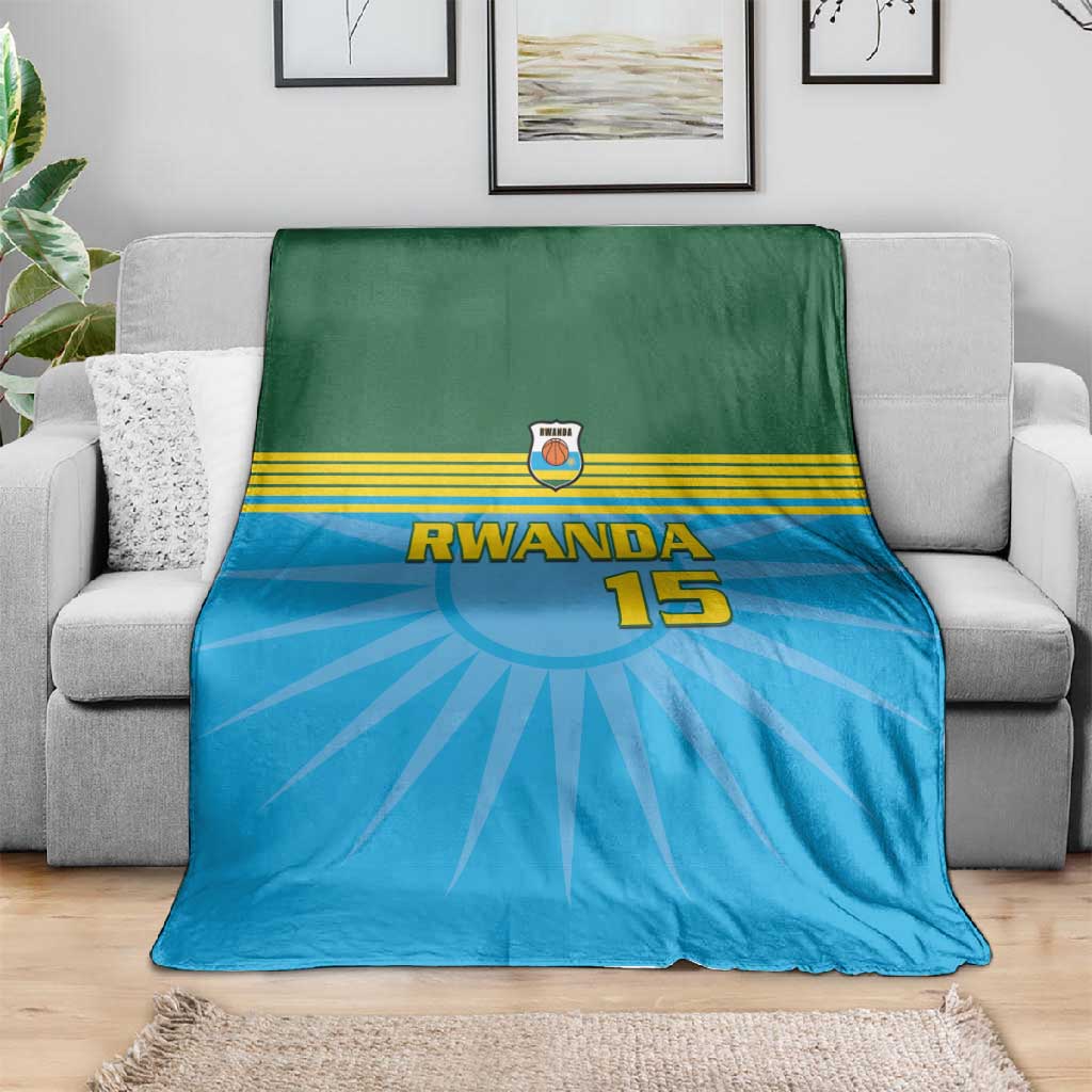 Afro Basketball Rwanda Custom Blanket Go Champions - African Pride