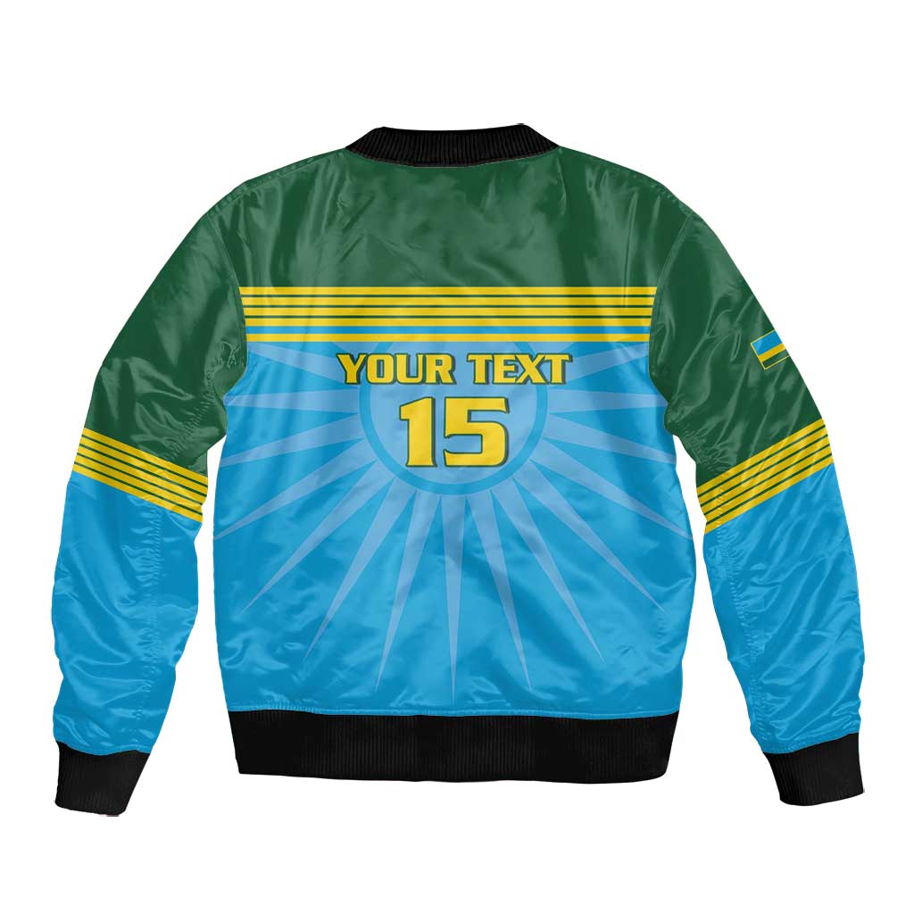 Afro Basketball Rwanda Custom Bomber Jacket Go Champions - African Pride