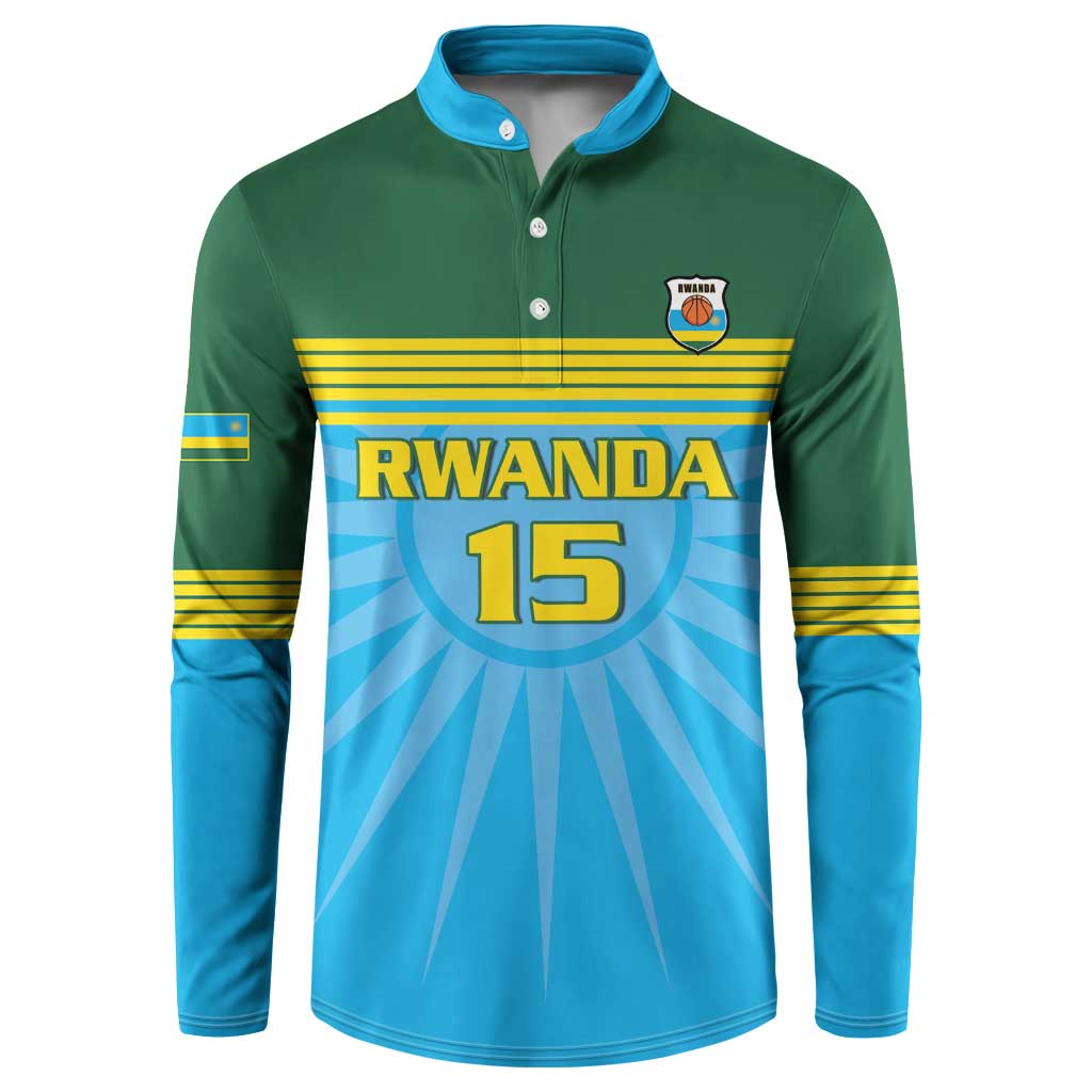 Custom Rwanda Basketball Button Sweatshirt Go Champions