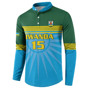 Custom Rwanda Basketball Button Sweatshirt Go Champions