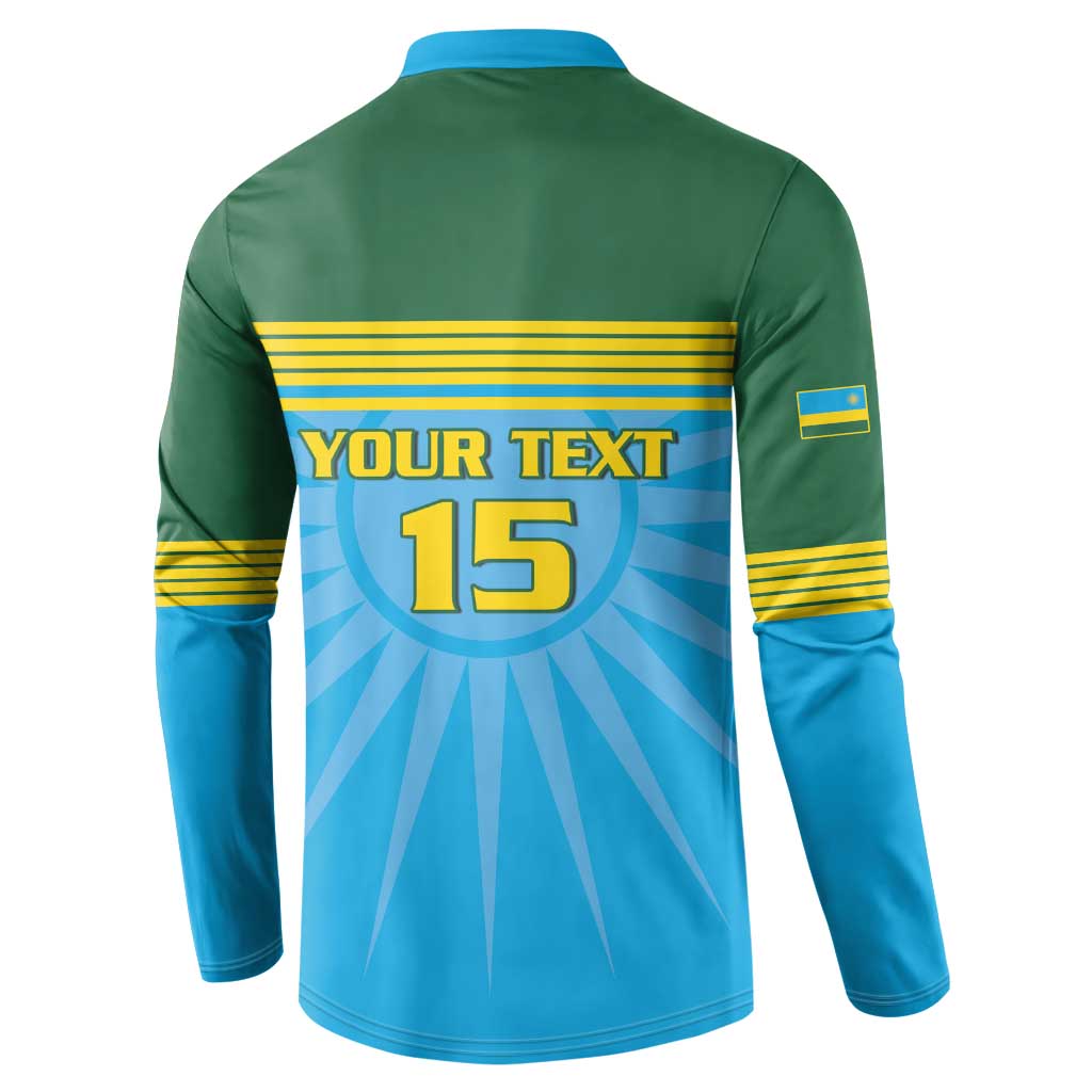 Custom Rwanda Basketball Button Sweatshirt Go Champions