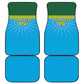 Afro Basketball Rwanda Custom Car Mats Go Champions - African Pride
