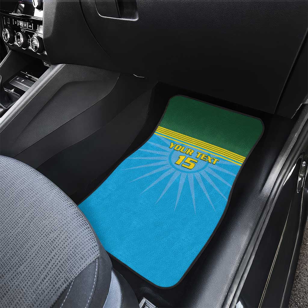 Afro Basketball Rwanda Custom Car Mats Go Champions - African Pride