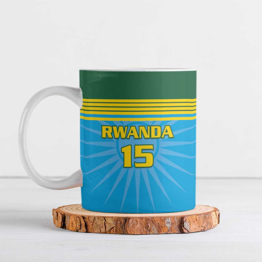 Custom Rwanda Basketball Ceramic Mug Go Champions