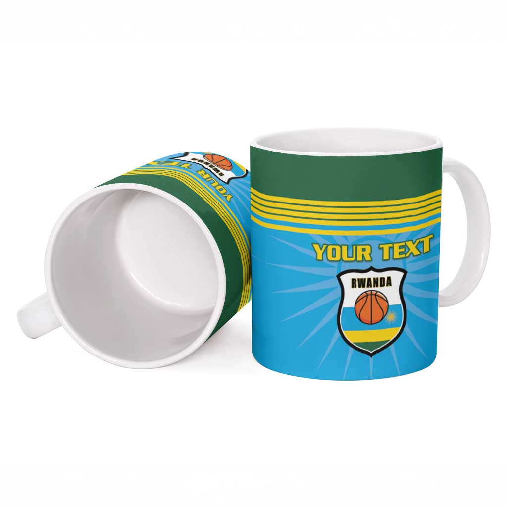 Custom Rwanda Basketball Ceramic Mug Go Champions