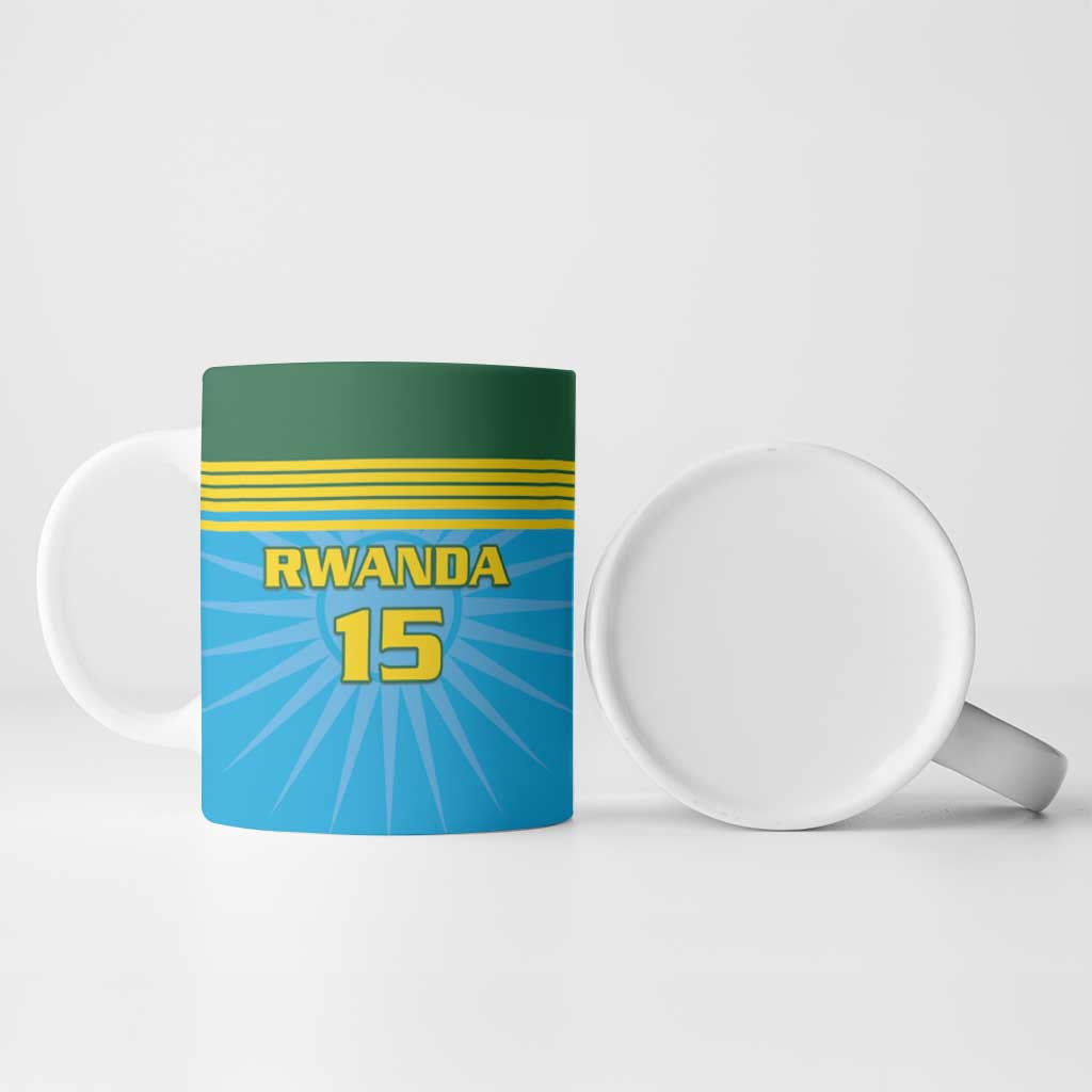 Custom Rwanda Basketball Ceramic Mug Go Champions