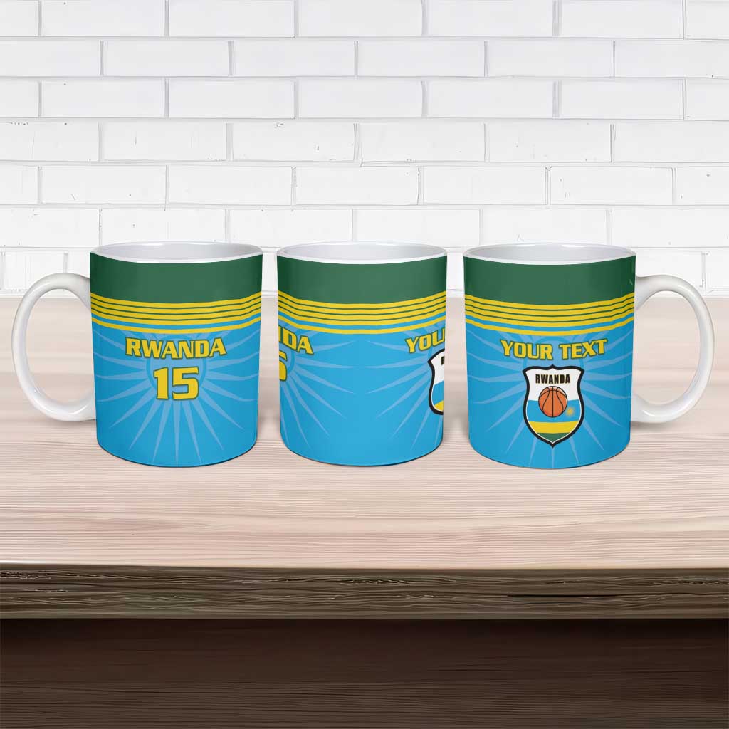 Custom Rwanda Basketball Ceramic Mug Go Champions