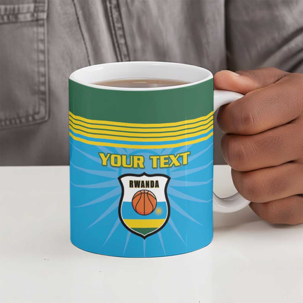 Custom Rwanda Basketball Ceramic Mug Go Champions