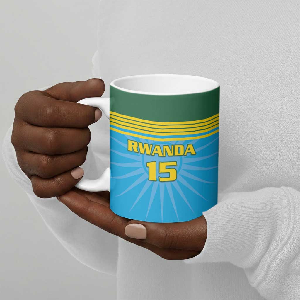 Custom Rwanda Basketball Ceramic Mug Go Champions