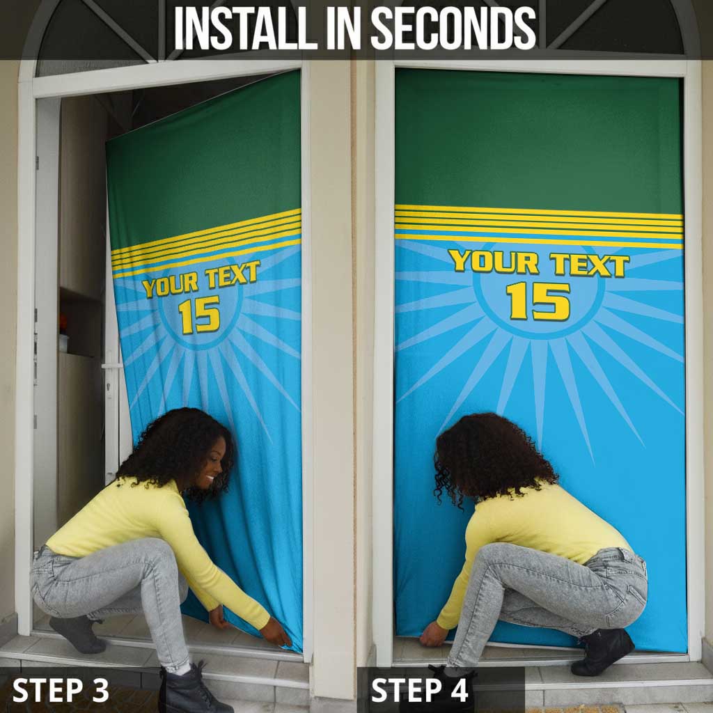 Custom Rwanda Basketball Door Cover Go Champions