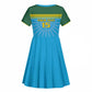 Afro Basketball Rwanda Custom Kid Short Sleeve Dress Go Champions - African Pride