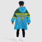 Afro Basketball Rwanda Custom Kid Wearable Blanket Hoodie Go Champions - African Pride