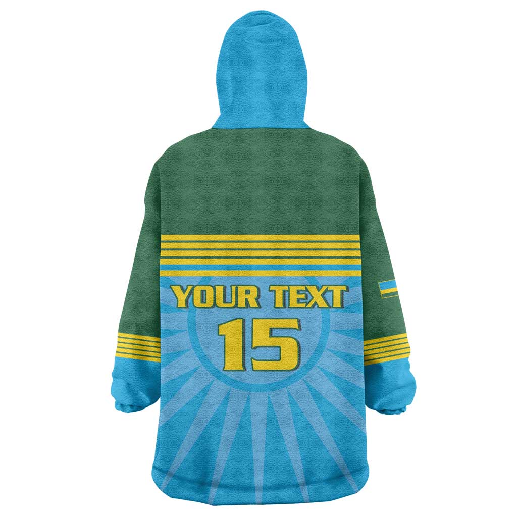 Afro Basketball Rwanda Custom Kid Wearable Blanket Hoodie Go Champions - African Pride