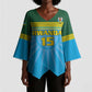 Custom Rwanda Basketball Kimono Sleeve Blouse Go Champions
