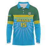 Afro Basketball Rwanda Custom Long Sleeve Polo Shirt Go Champions - African Pride