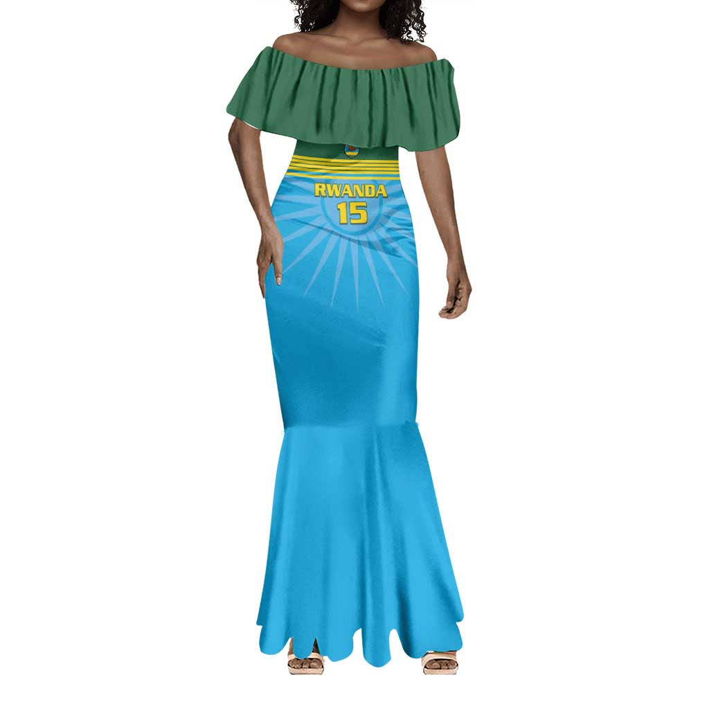 Afro Basketball Rwanda Custom Mermaid Dress Go Champions - African Pride