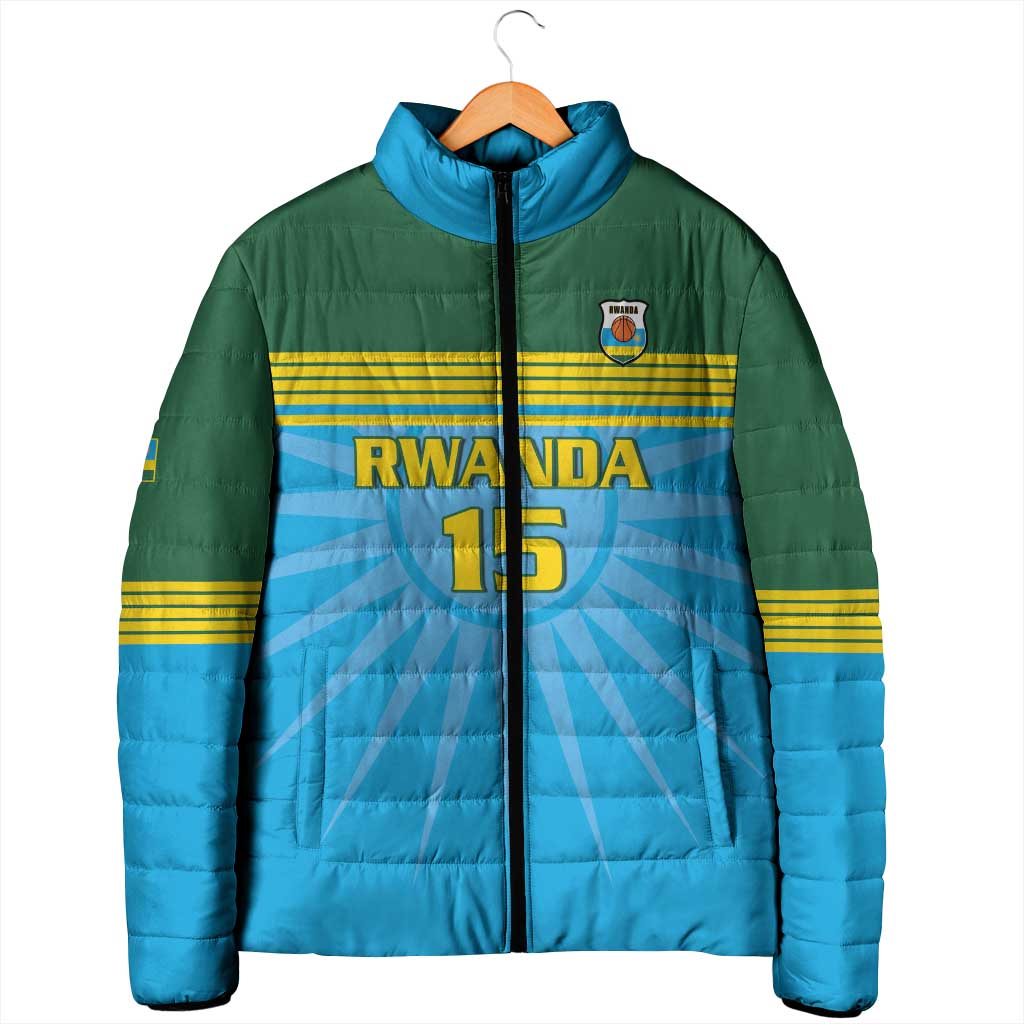 Custom Rwanda Basketball Padded Jacket Go Champions