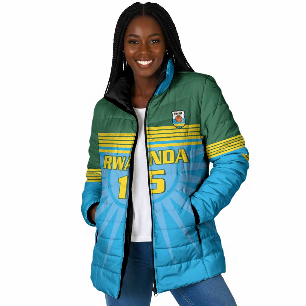 Custom Rwanda Basketball Padded Jacket Go Champions