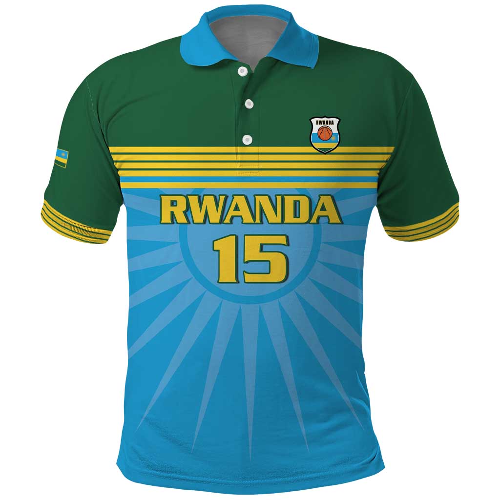 Afro Basketball Rwanda Custom Polo Shirt Go Champions - African Pride