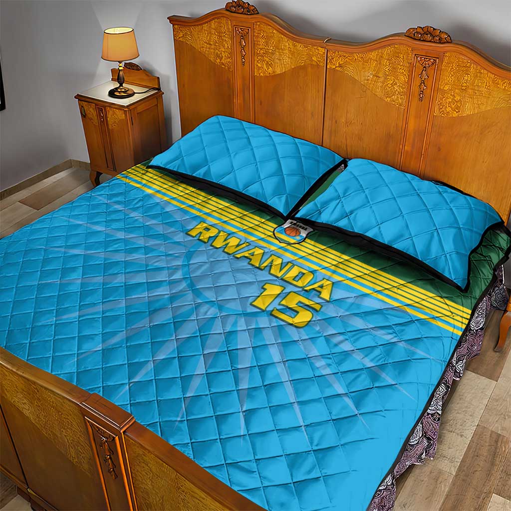 Afro Basketball Rwanda Custom Quilt Bed Set Go Champions - African Pride