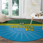Afro Basketball Rwanda Custom Round Carpet Go Champions - African Pride