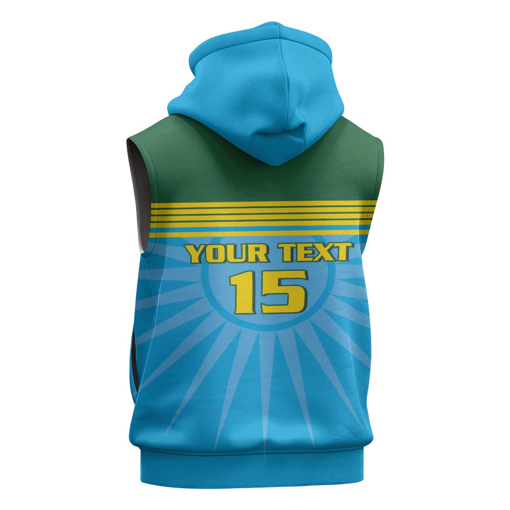 Afro Basketball Rwanda Custom Sleeveless Hoodie Go Champions - African Pride