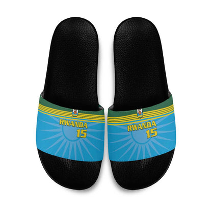 Custom Rwanda Basketball Slide Sandals Go Champions