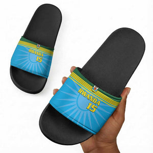 Custom Rwanda Basketball Slide Sandals Go Champions