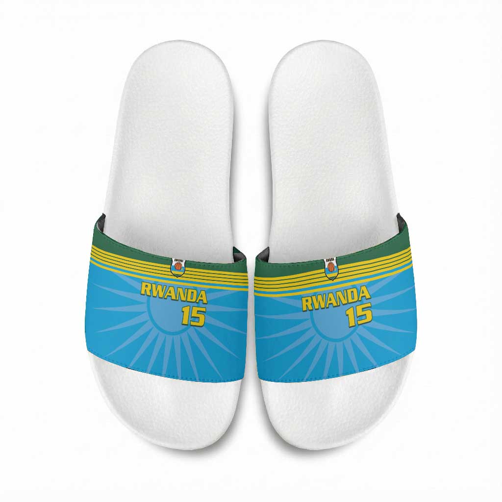 Custom Rwanda Basketball Slide Sandals Go Champions