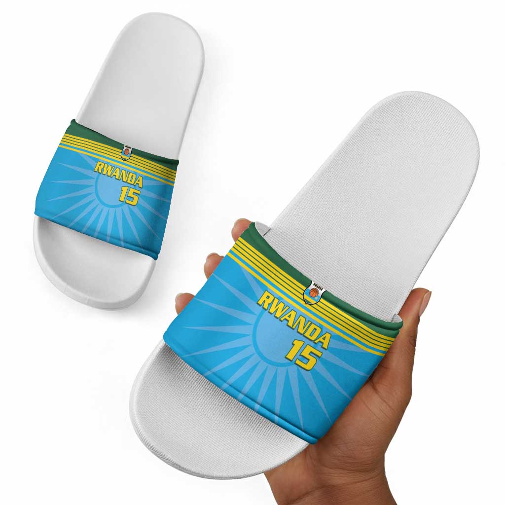 Custom Rwanda Basketball Slide Sandals Go Champions