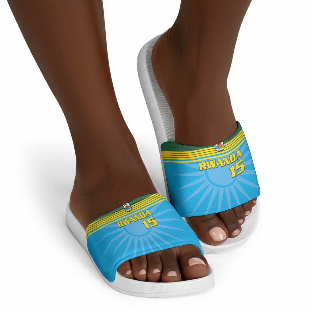 Custom Rwanda Basketball Slide Sandals Go Champions