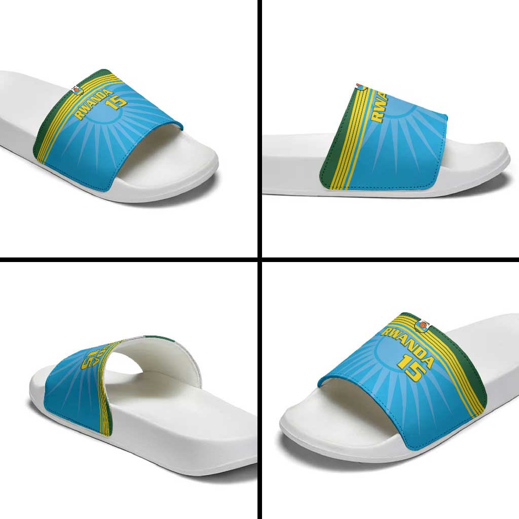 Custom Rwanda Basketball Slide Sandals Go Champions