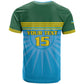 Afro Basketball Rwanda Custom T shirt Go Champions - African Pride