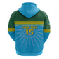 Afro Basketball Rwanda Custom Zip Hoodie Go Champions - African Pride