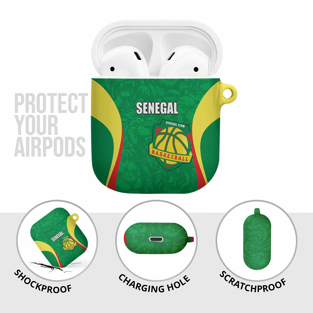 Custom Senegal Basketball AirPods Case Go Champions Lions