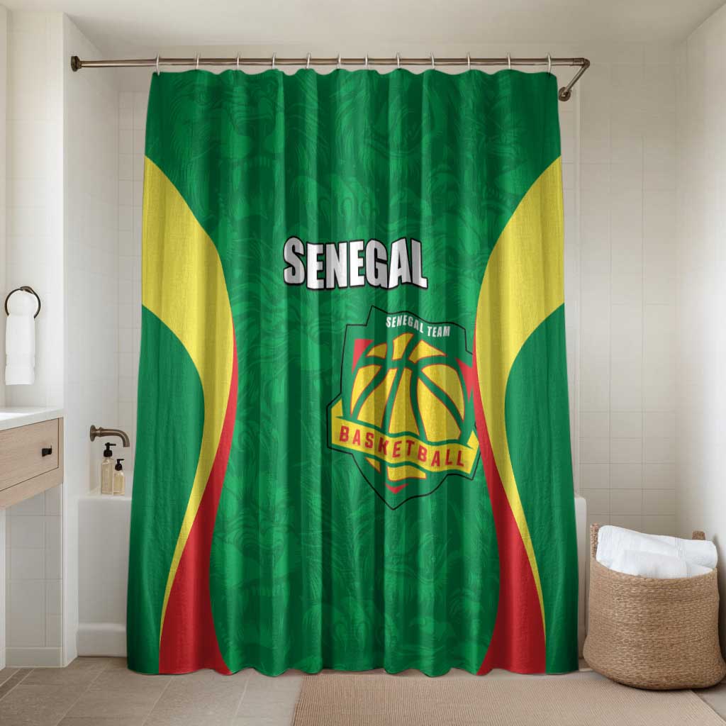Custom Senegal Basketball Bathroom Set Go Champions Lions