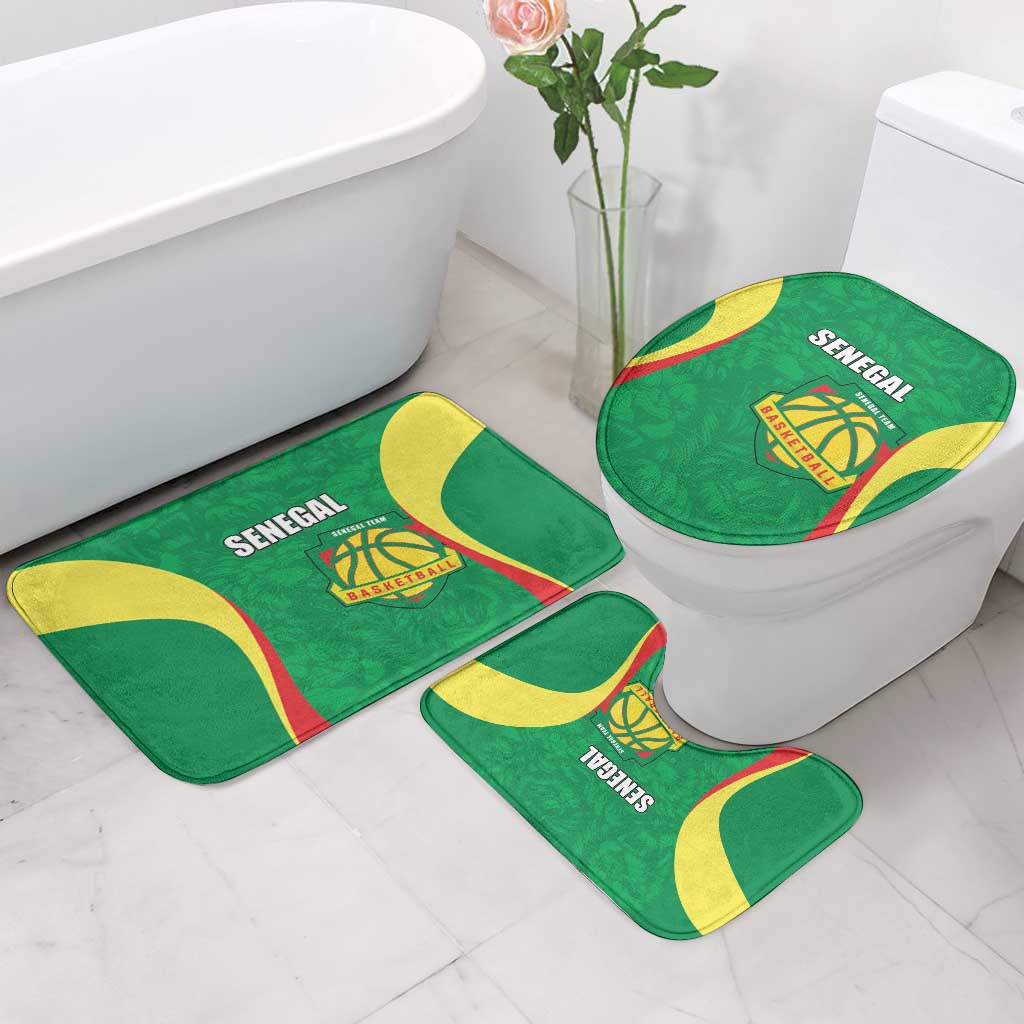 Custom Senegal Basketball Bathroom Set Go Champions Lions