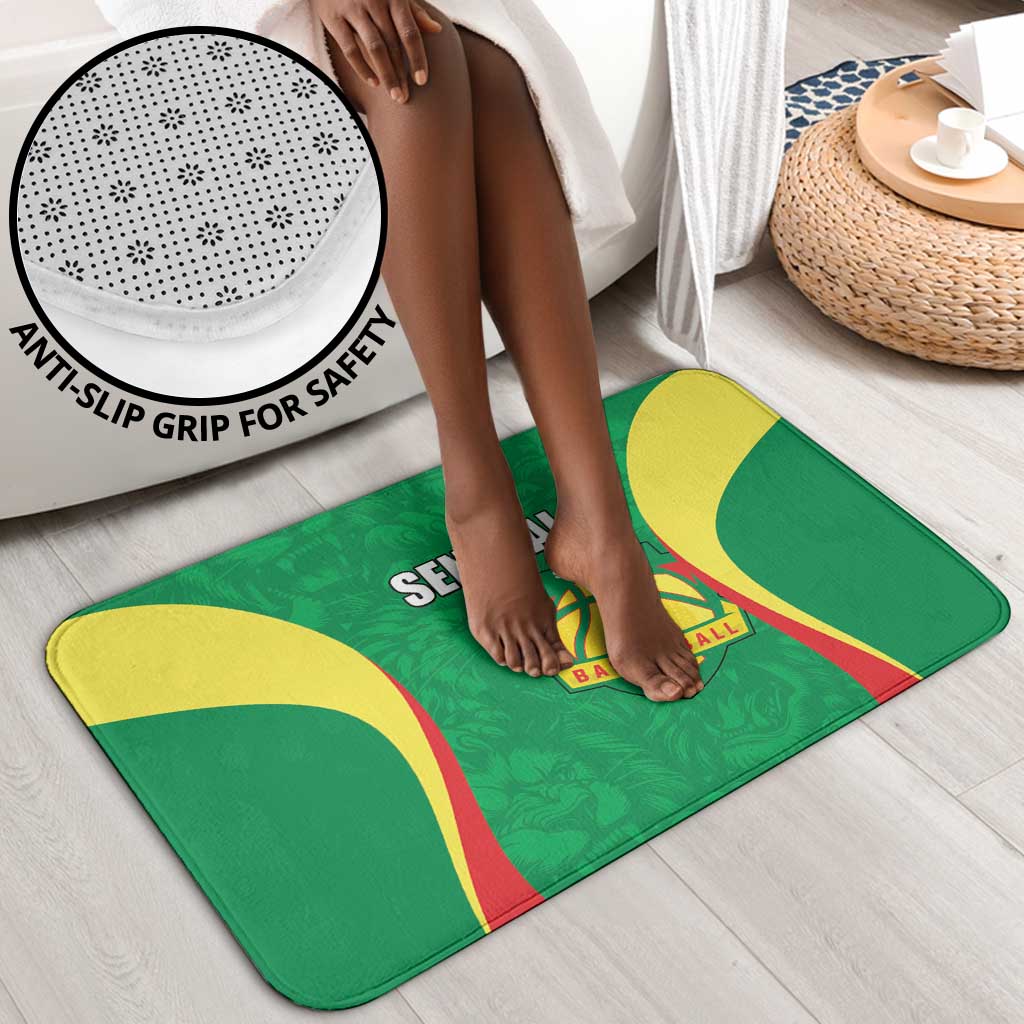Custom Senegal Basketball Bathroom Set Go Champions Lions
