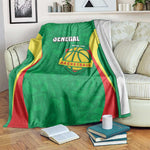 Afro Basketball Senegal Custom Blanket Go Champions Lions - African Pride
