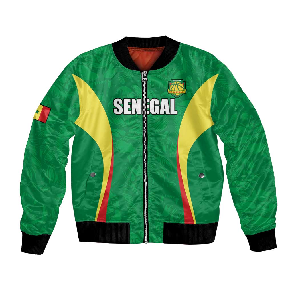 Afro Basketball Senegal Custom Bomber Jacket Go Champions Lions - African Pride