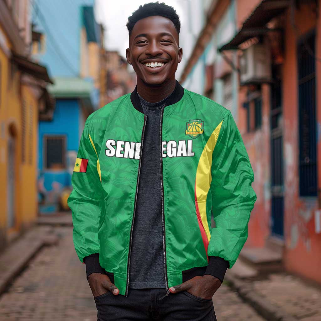 Afro Basketball Senegal Custom Bomber Jacket Go Champions Lions - African Pride
