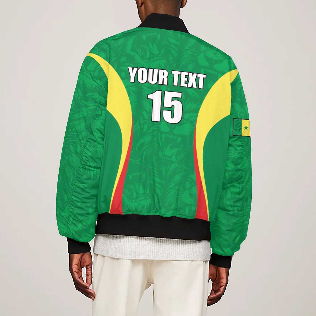 Afro Basketball Senegal Custom Bomber Jacket Go Champions Lions - African Pride
