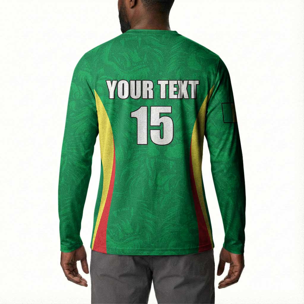 Custom Senegal Basketball Button Sweatshirt Go Champions Lions